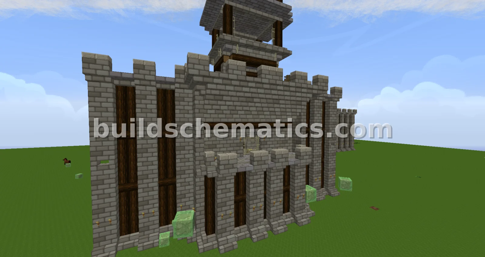 Medieval Guard Tower with Signal Fire — view 2