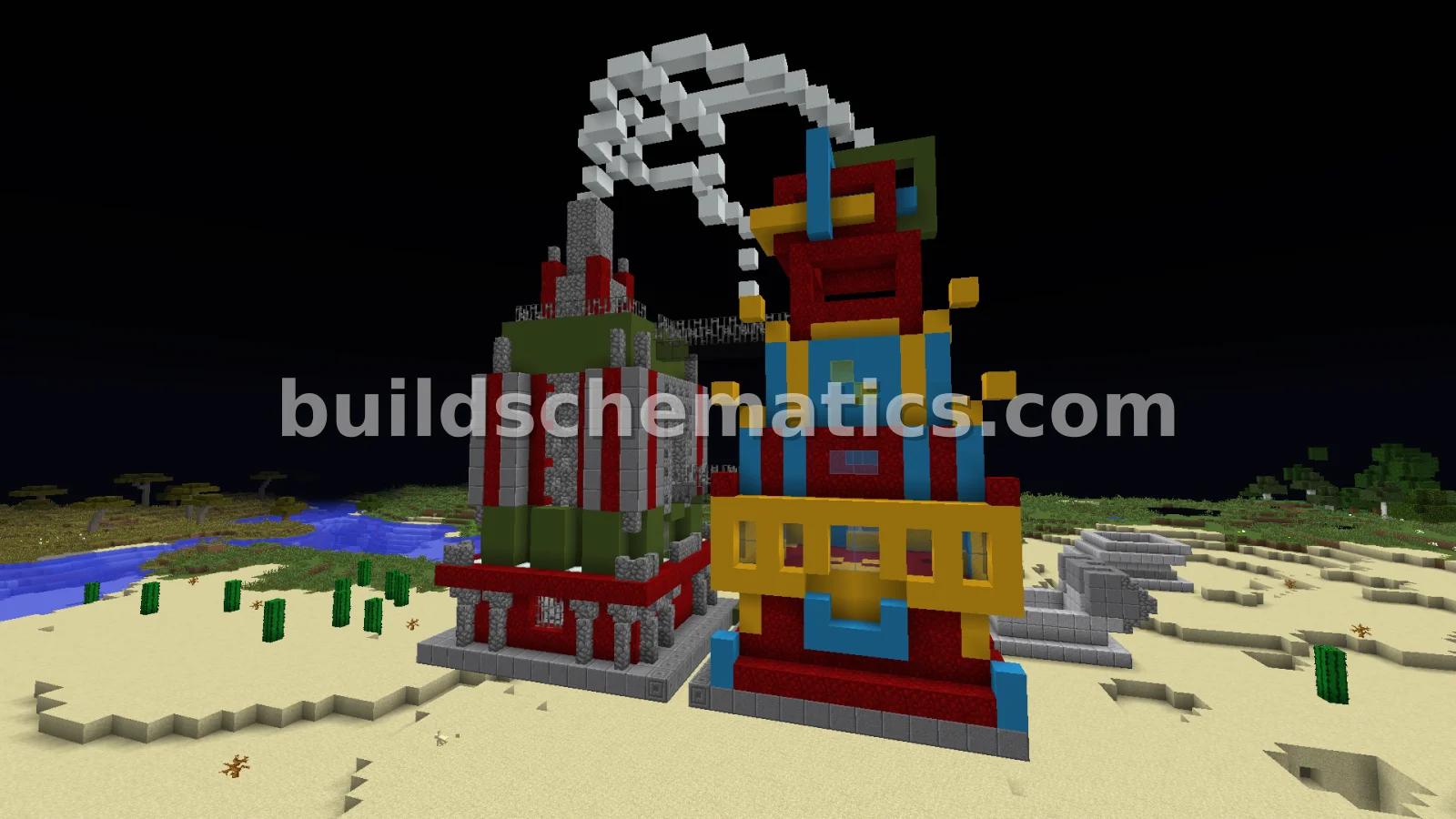 Fantasy Twin Houses — view 2