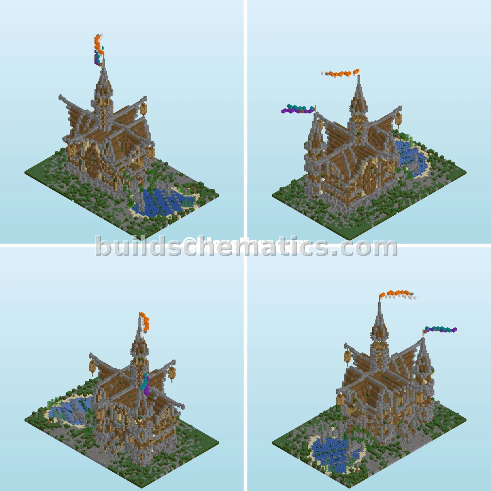 Medieval Town Hall Building