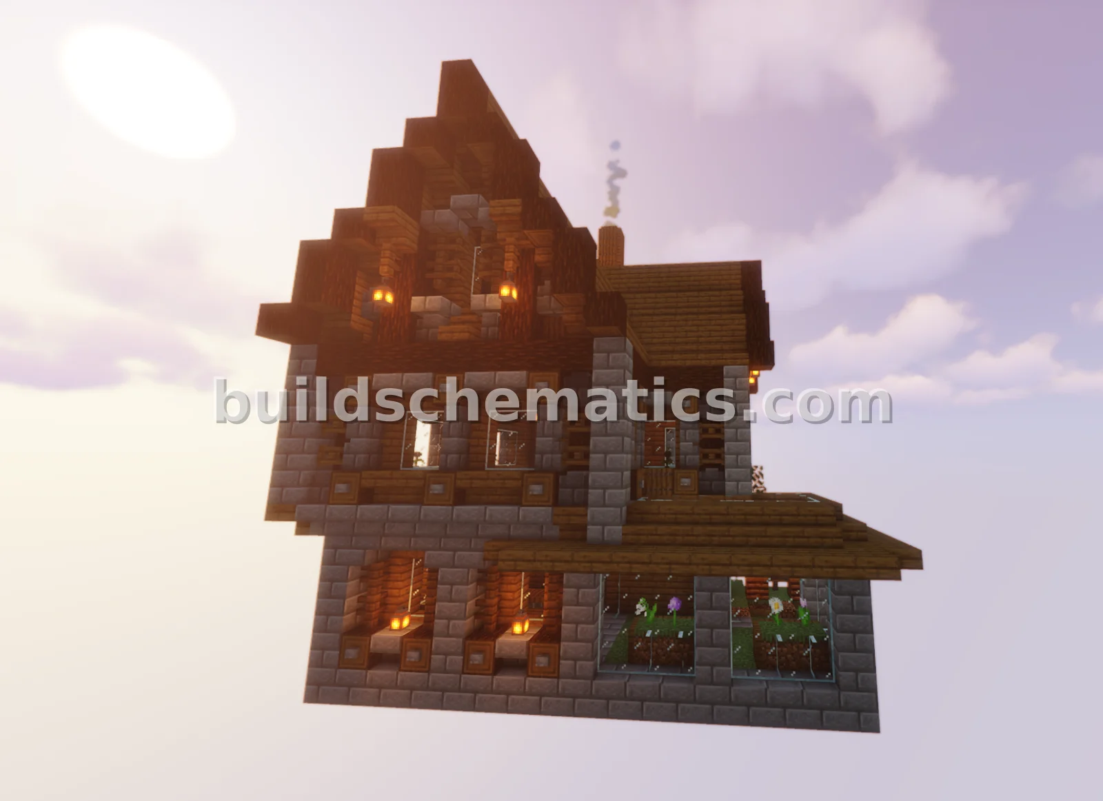 Medieval Spruce House With Porch — view 2