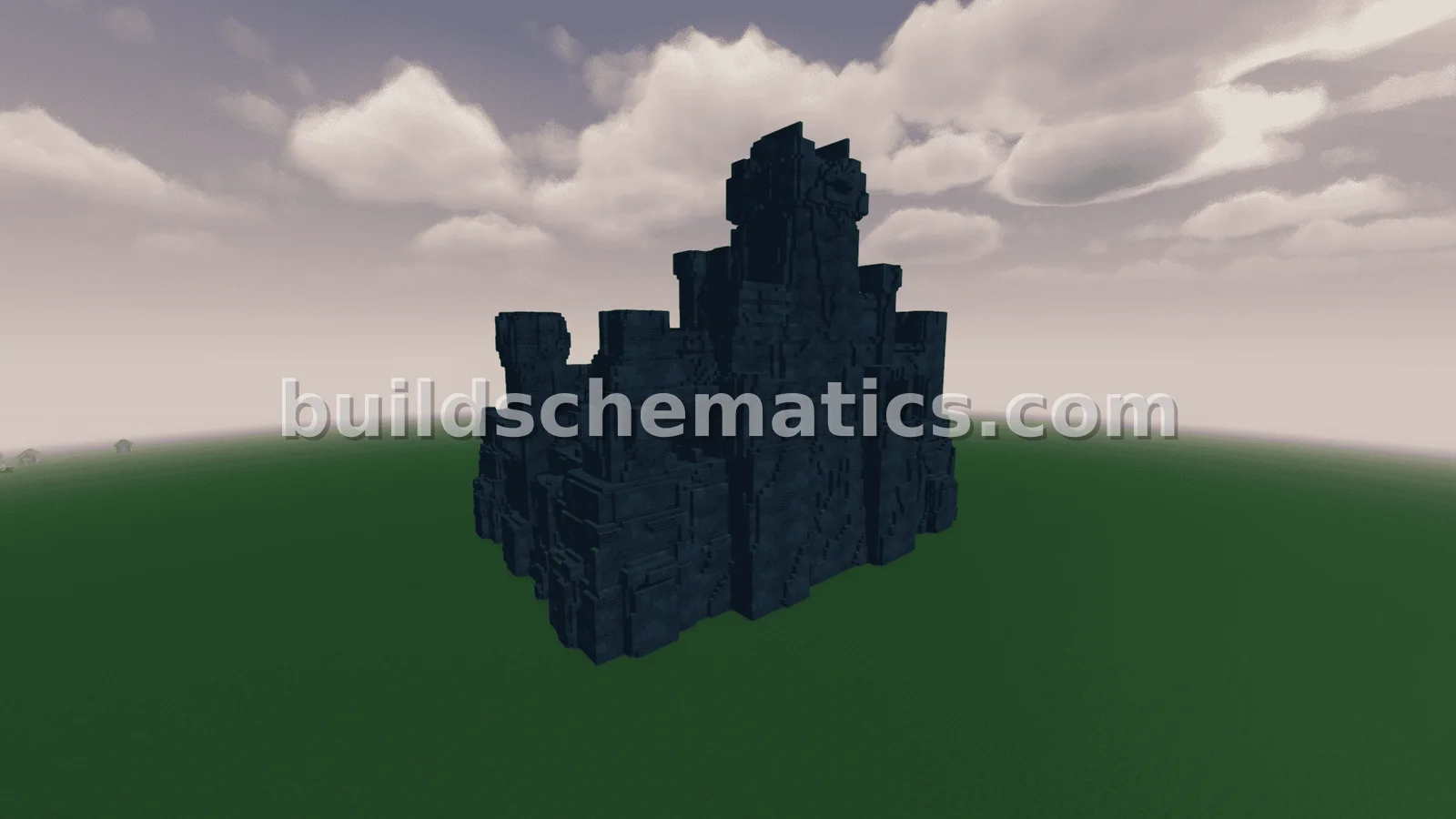 Deepslate Castle Exterior Facade — view 2