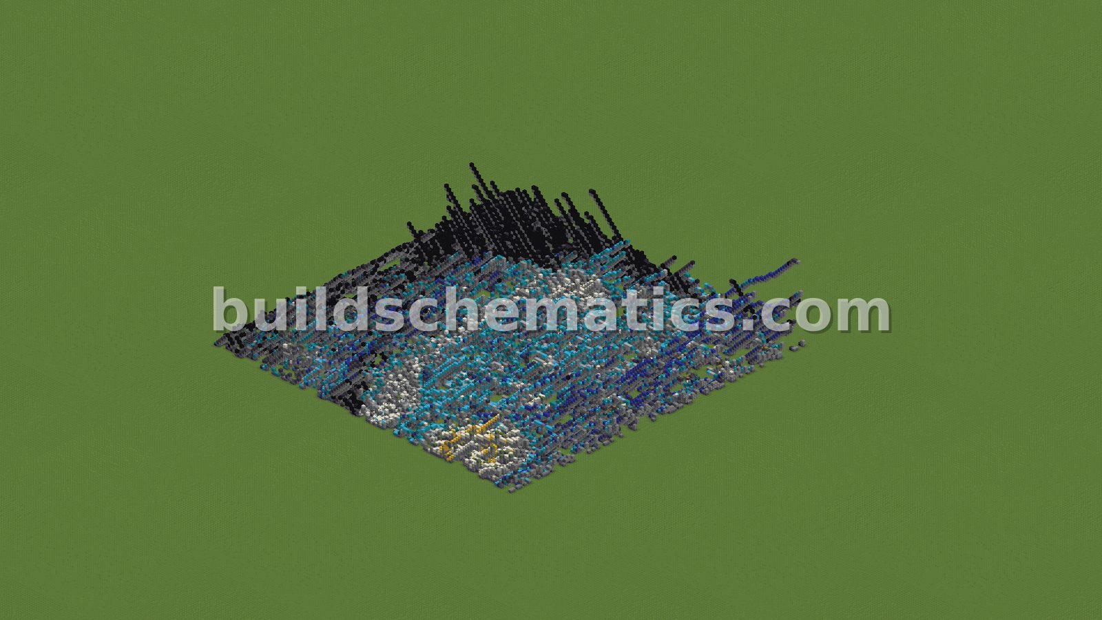 Starry Night Painting Minecraft Schematic — view 2