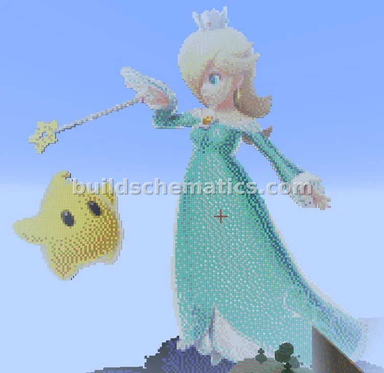 Rosalina Pixel Art Statue