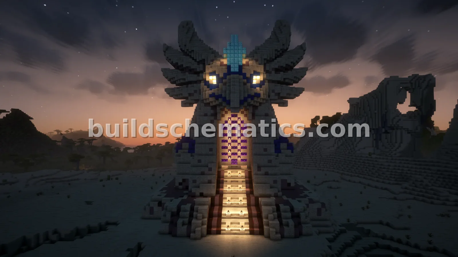 Egyptian God Nether Portal Statue Build — view 4