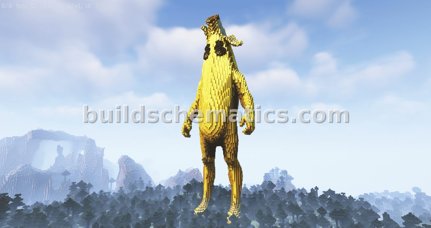 Minecraft Mr. Banana Structure Schematic