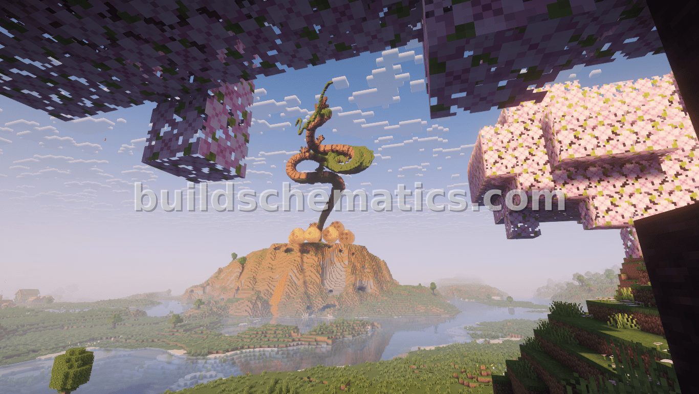 Dragon Ball Shenron Minecraft Statue Build — view 4