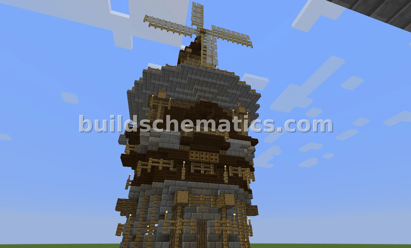Medieval Castle Windmill Tower — view 3
