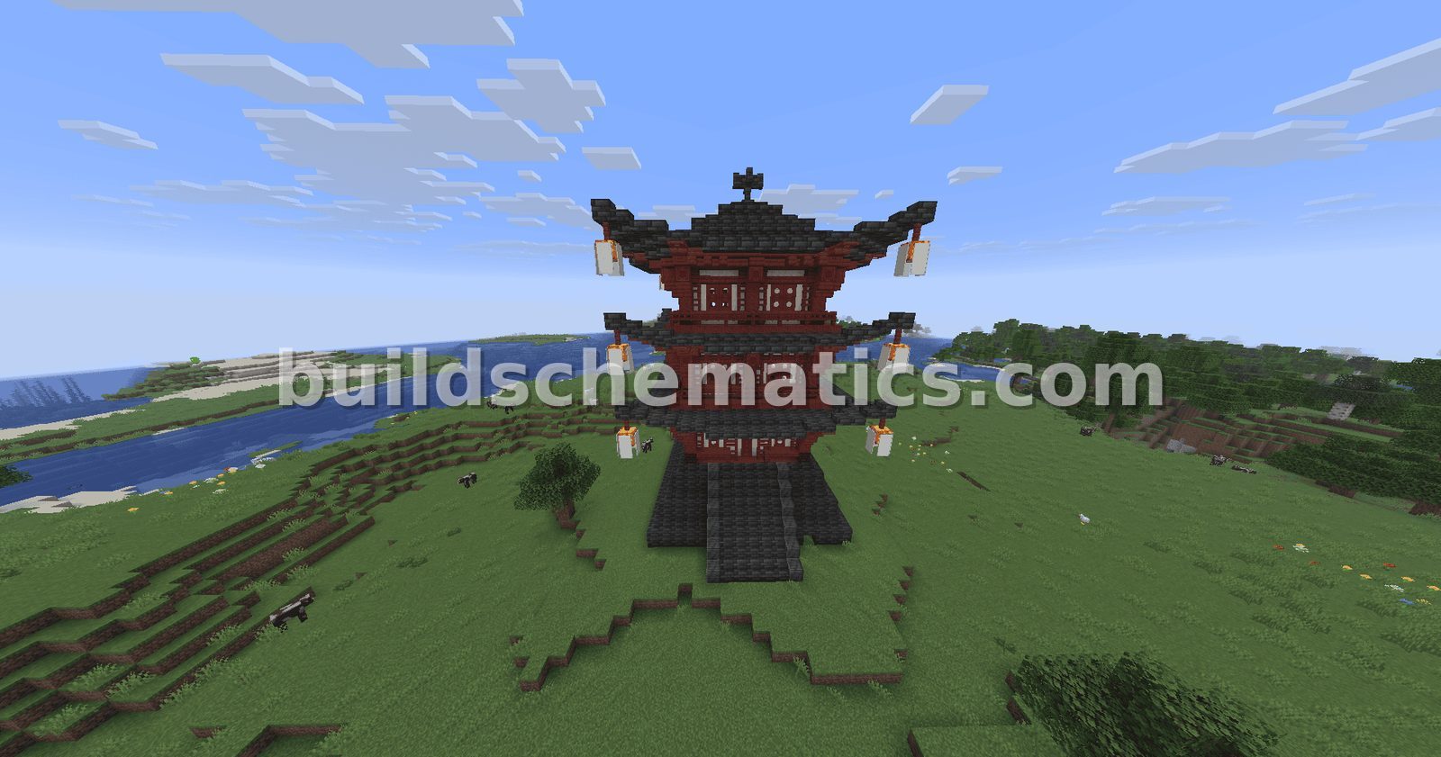 Three Story Japanese Pagoda