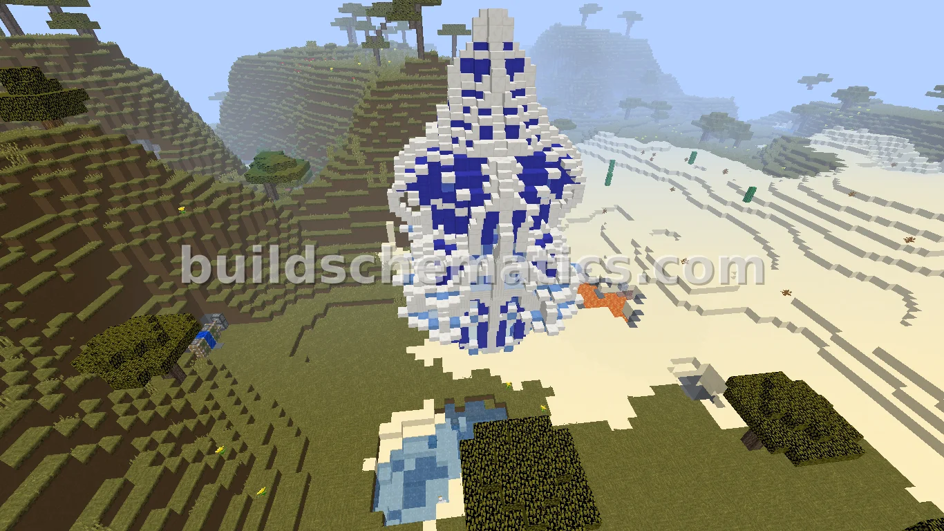 Castle Tower Design in Wool and Quartz — view 3