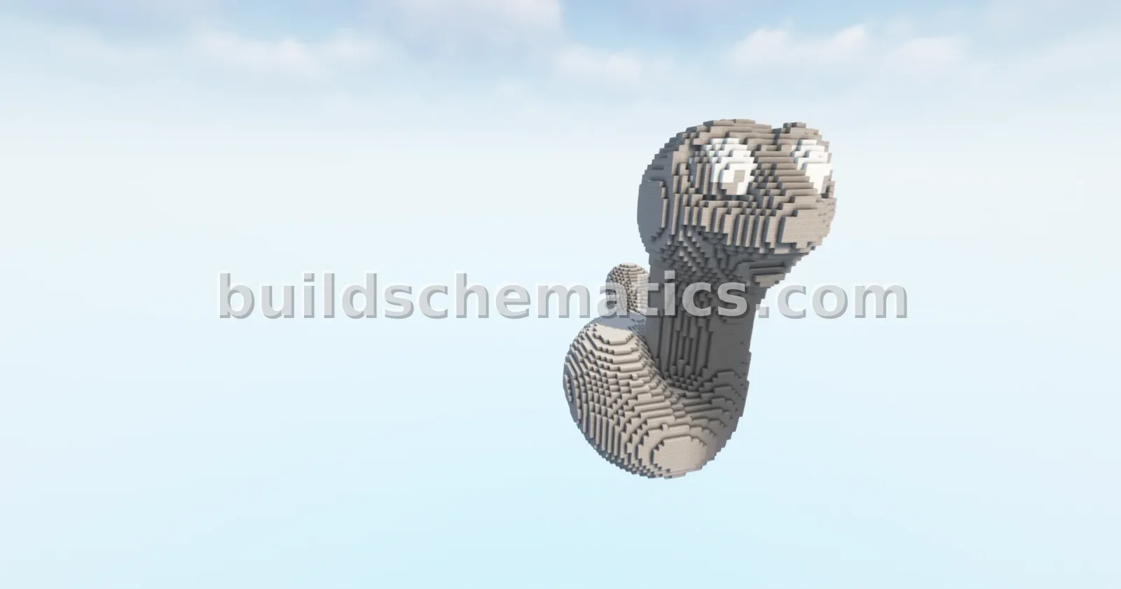 Minecraft Worm Statue Sculpture — view 4