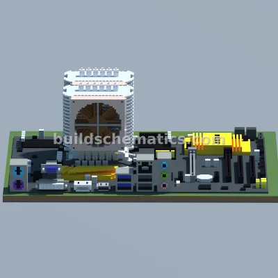 CPU Cooler Pixel Art Structure — view 2
