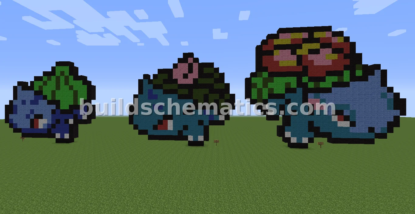 Pokemon Starters Pixel Art