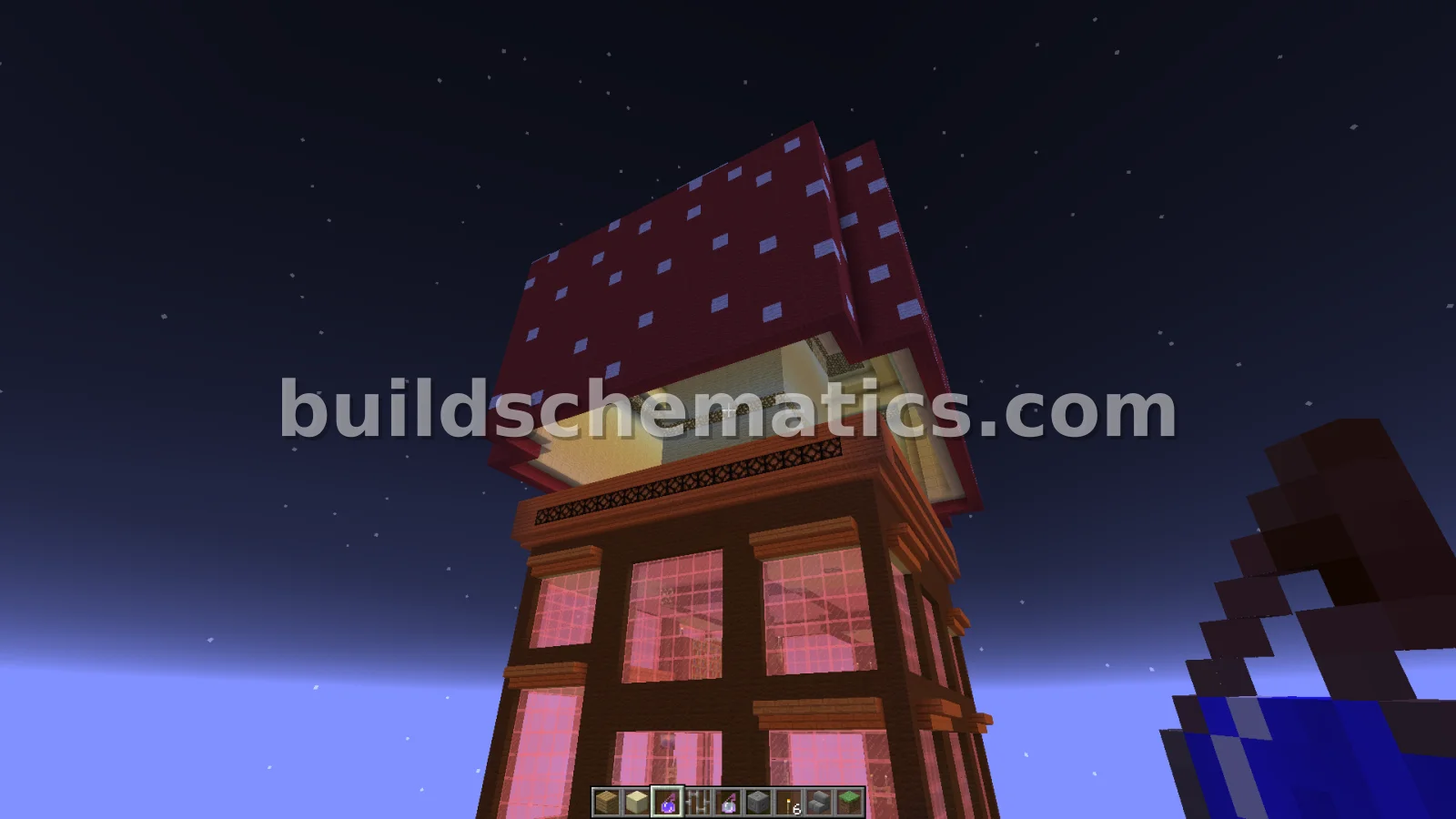 Mushroom Tower with Nether Portal — view 2
