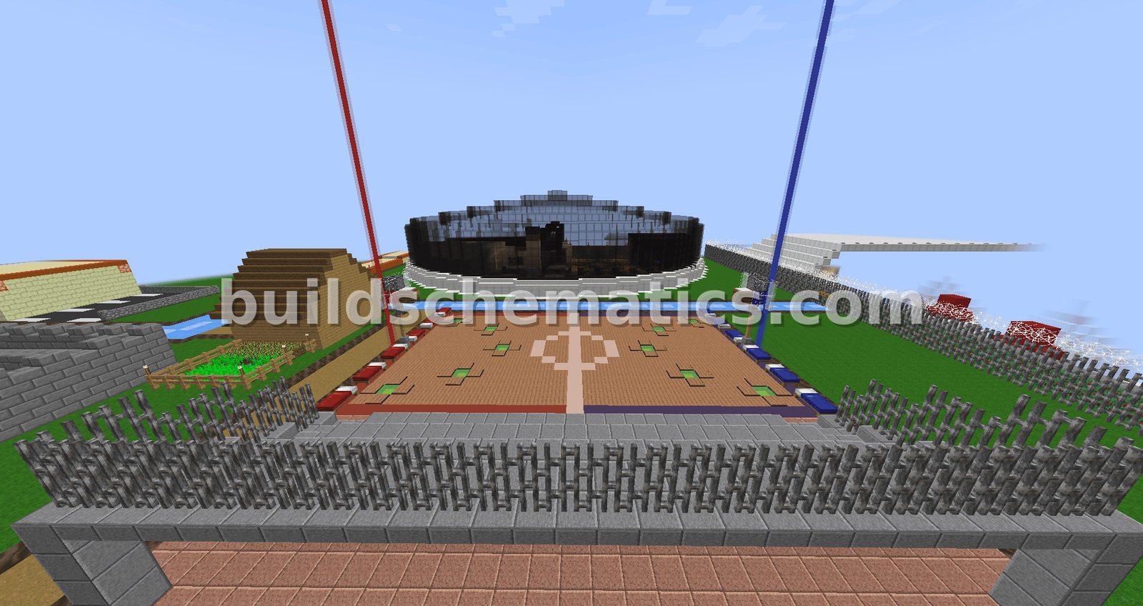 Slime Block Basketball Court With Scoreboard — view 3