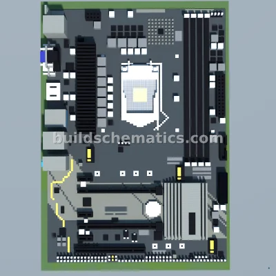 ASRock Z370 Pro4 Motherboard Pixel Art — view 3