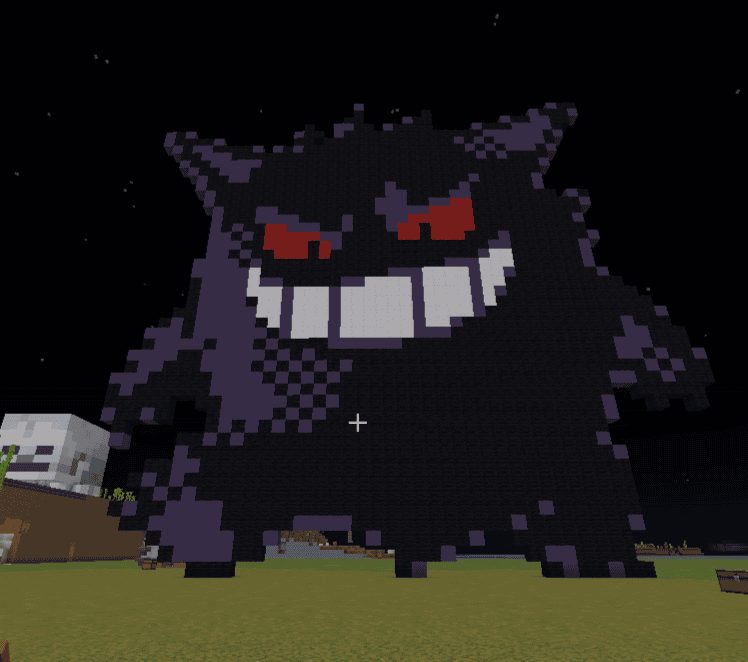 Gengar Minecraft Pixel Art