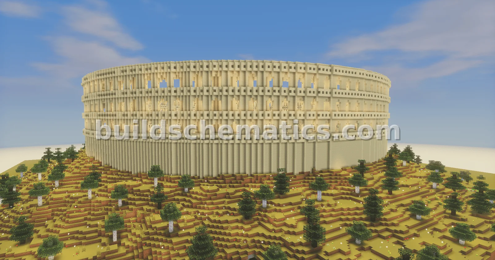 Giant Sandstone Coliseum Build