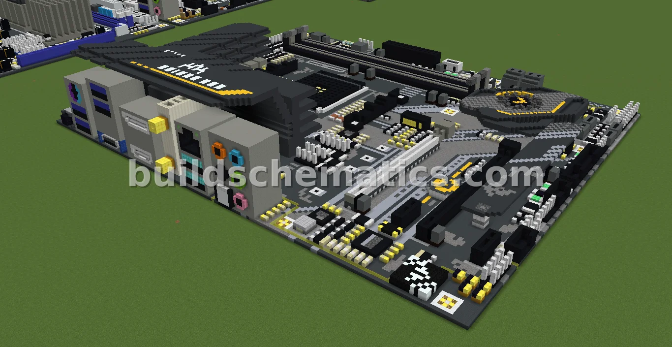 Gaming Motherboard Voxel Art