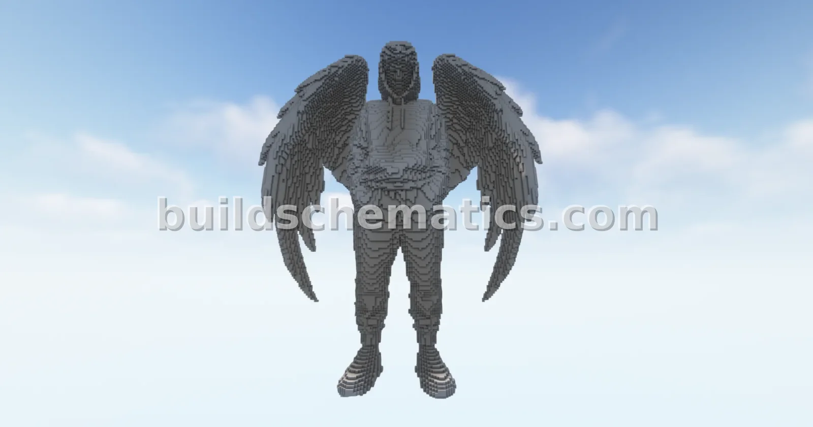 Angel Boy Statue Minecraft Build