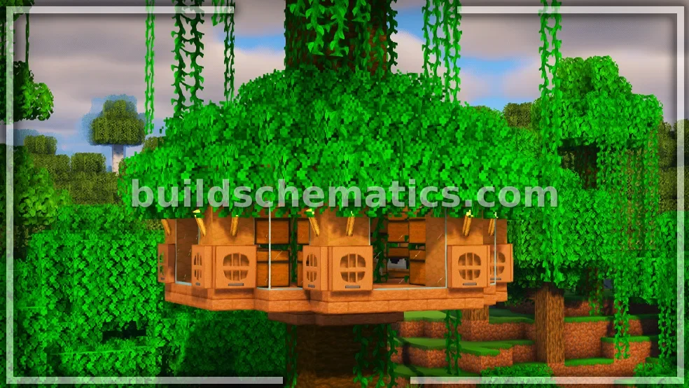 Jungle Starter Treehouse - Litematic Schematic