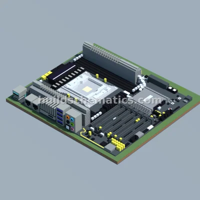 Intel X99 Motherboard Pixel Art