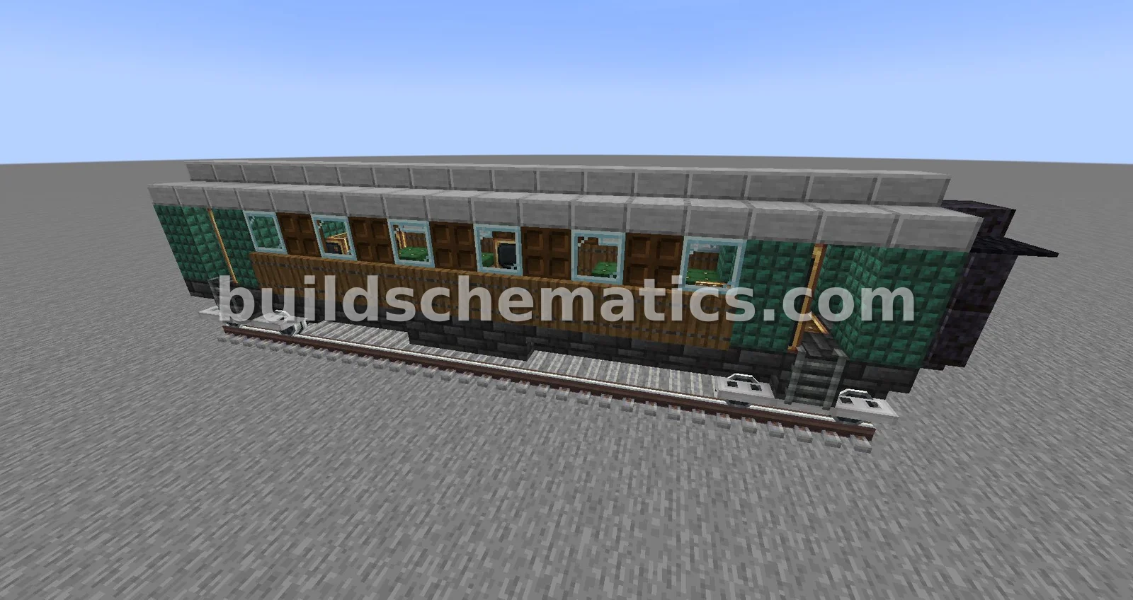 Green Standard Passenger Train Car