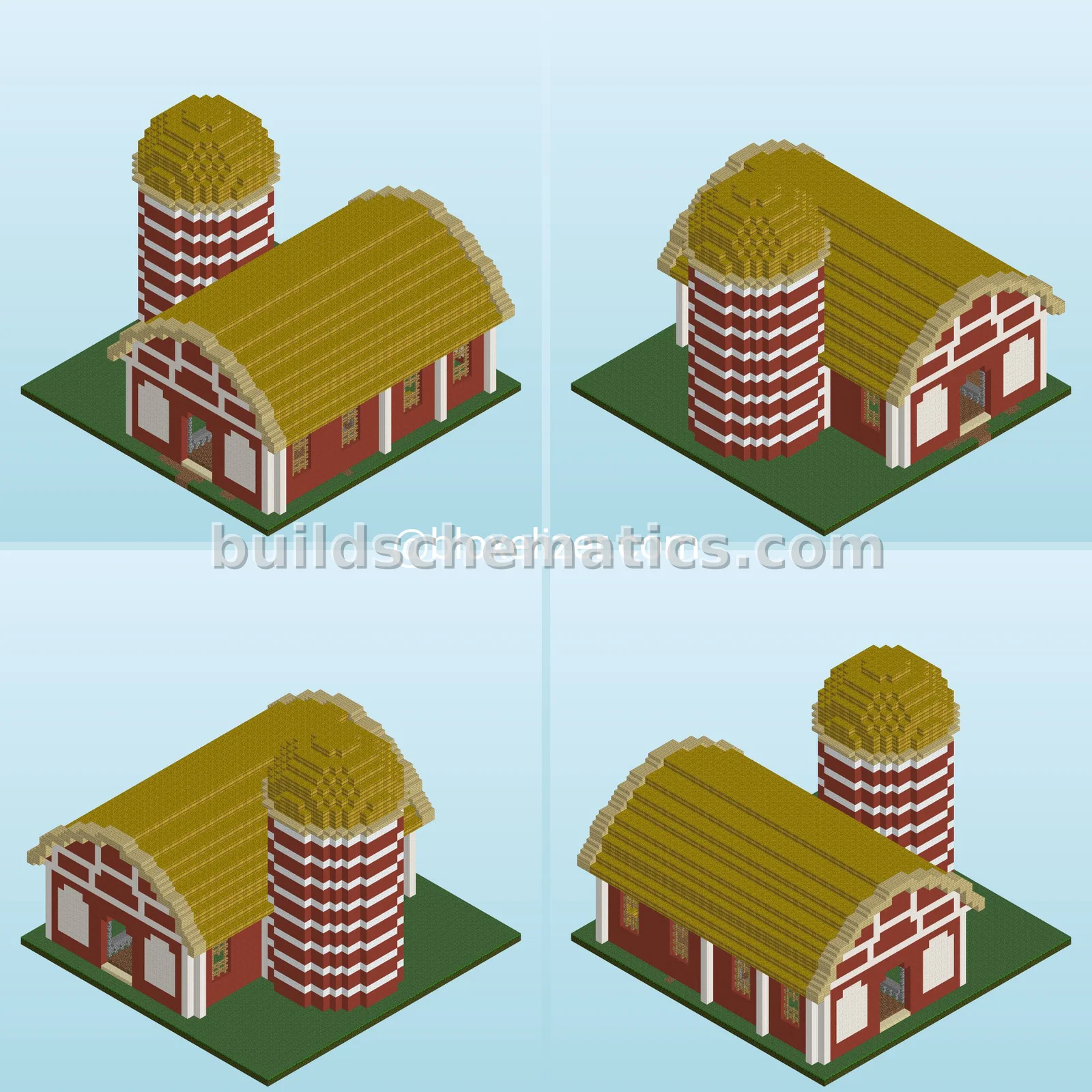 Farm Barn and Silo Structure