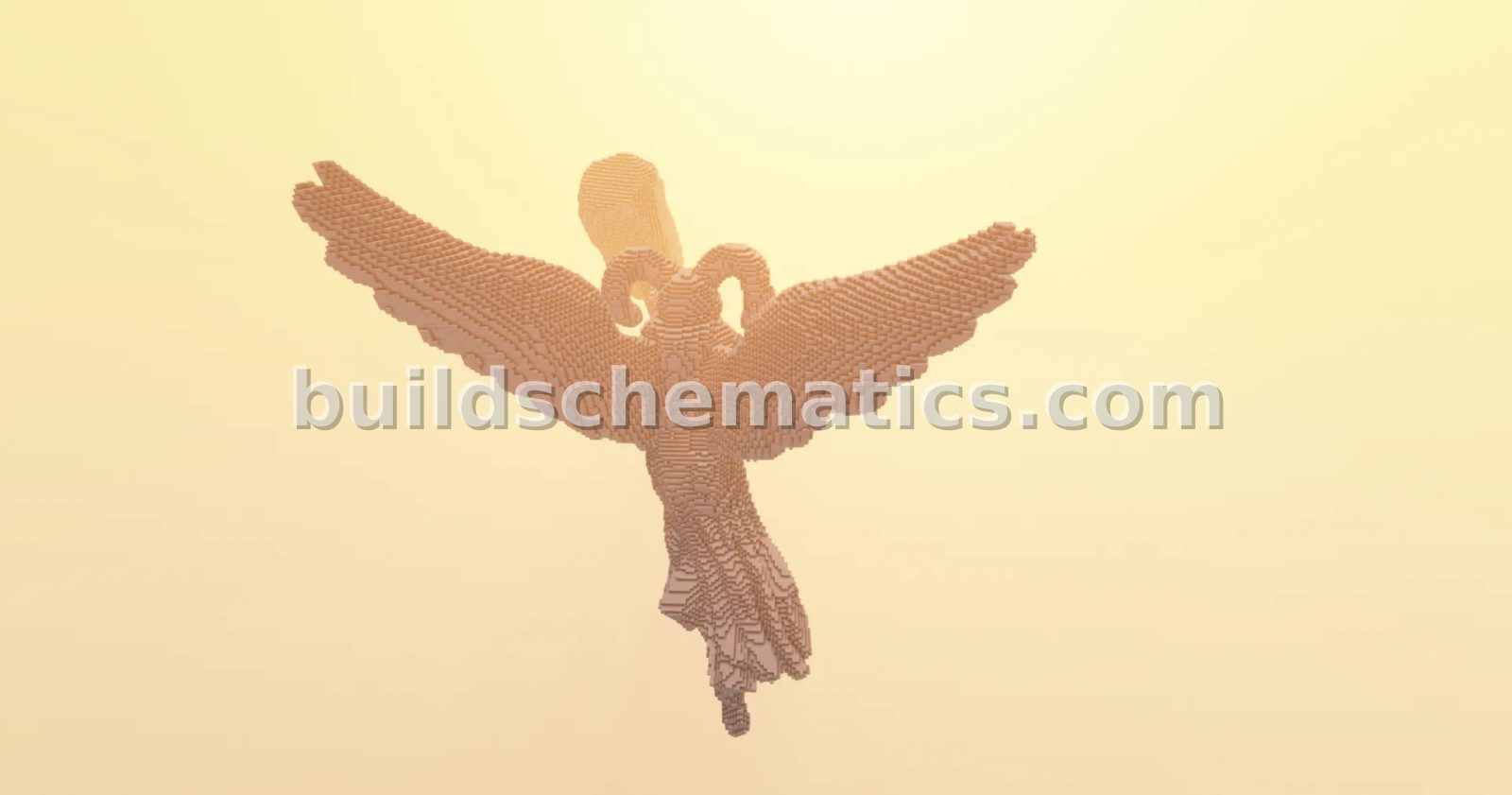 Angel War Statue Minecraft Build — view 4