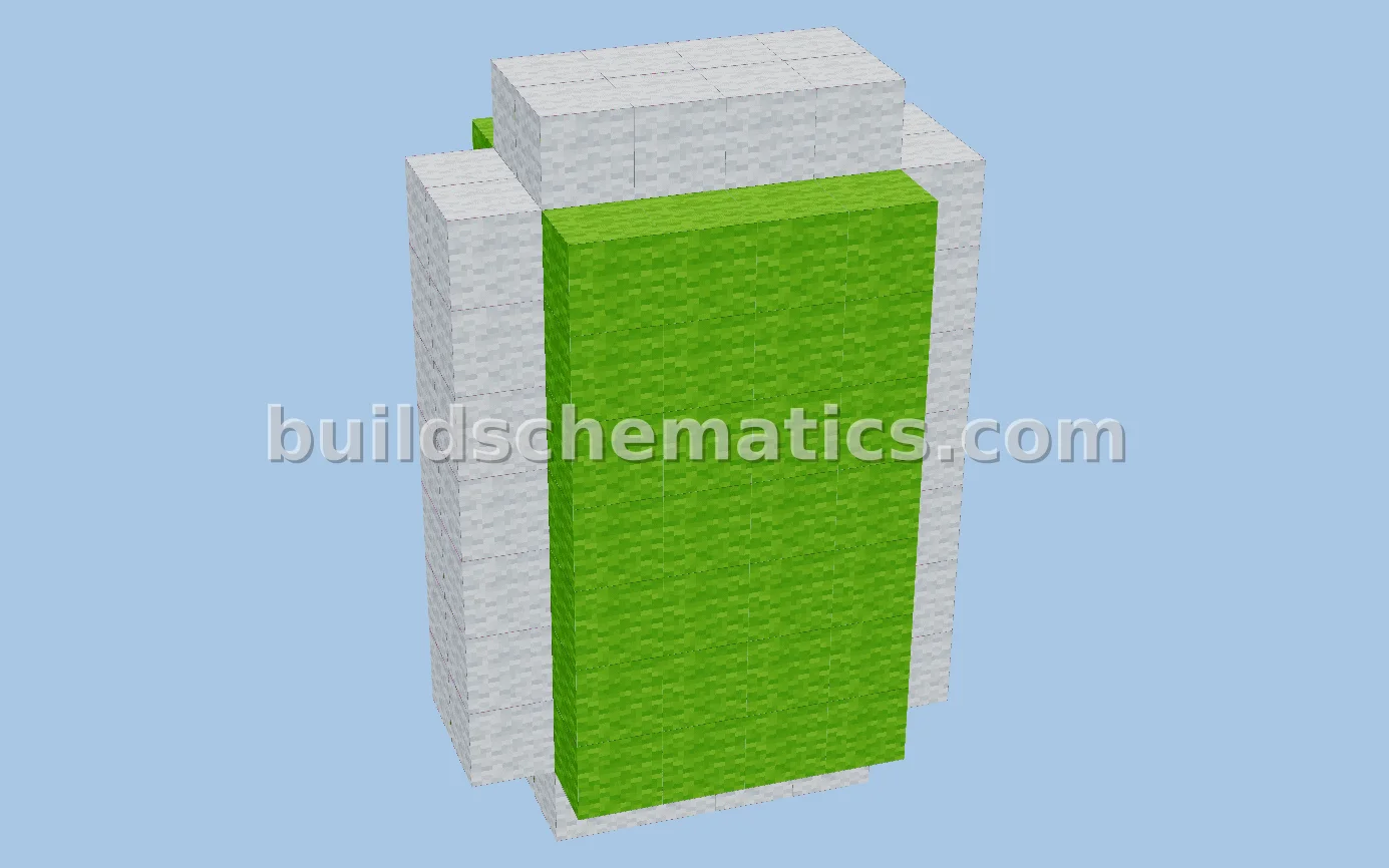 Minecraft English Alphabet Statue 'P'