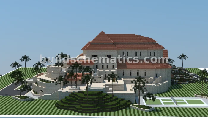 Sandstone Mansion with Pool and Court — view 2