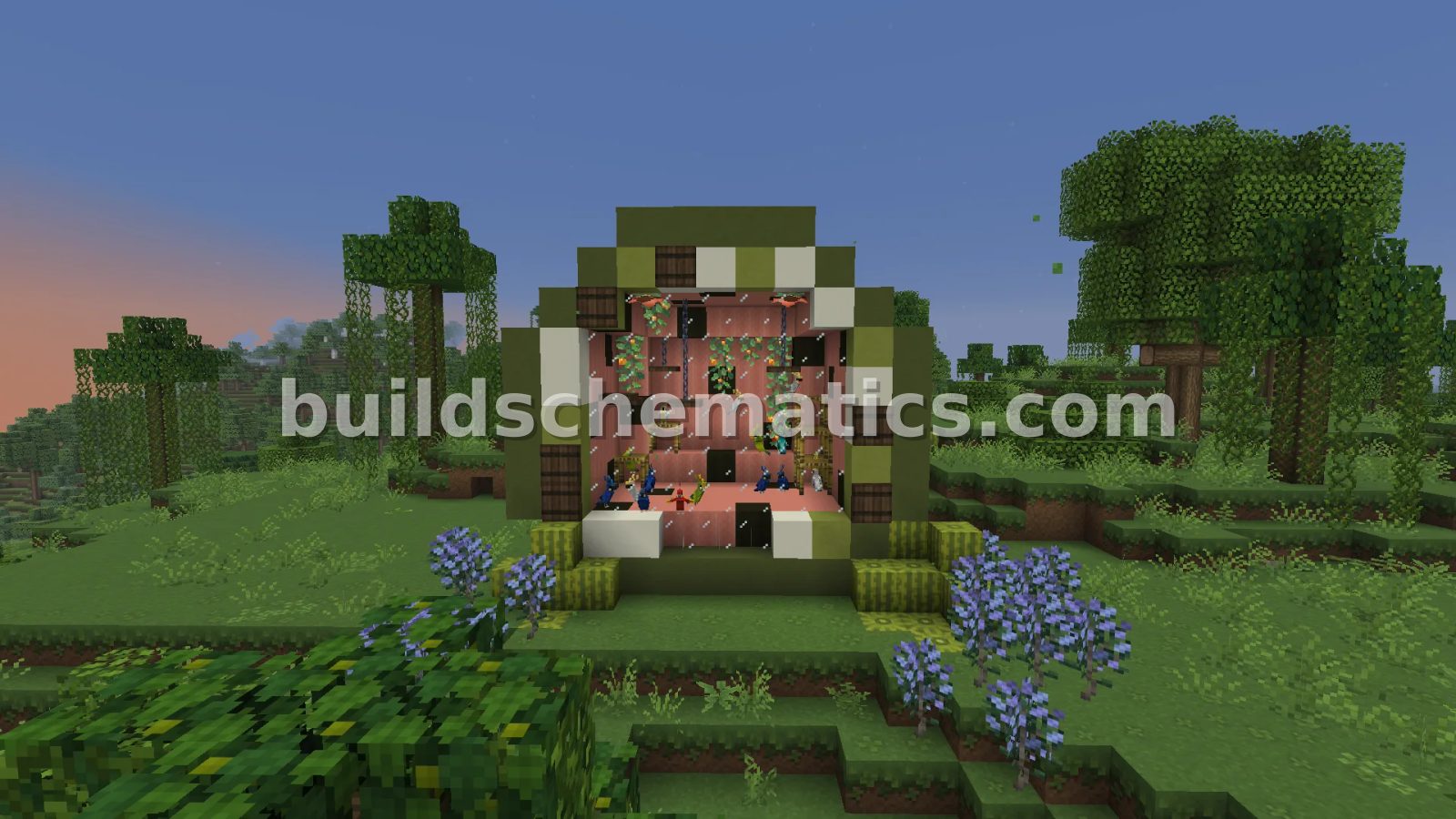 Watermelon Parrot Paradise Minecraft Build