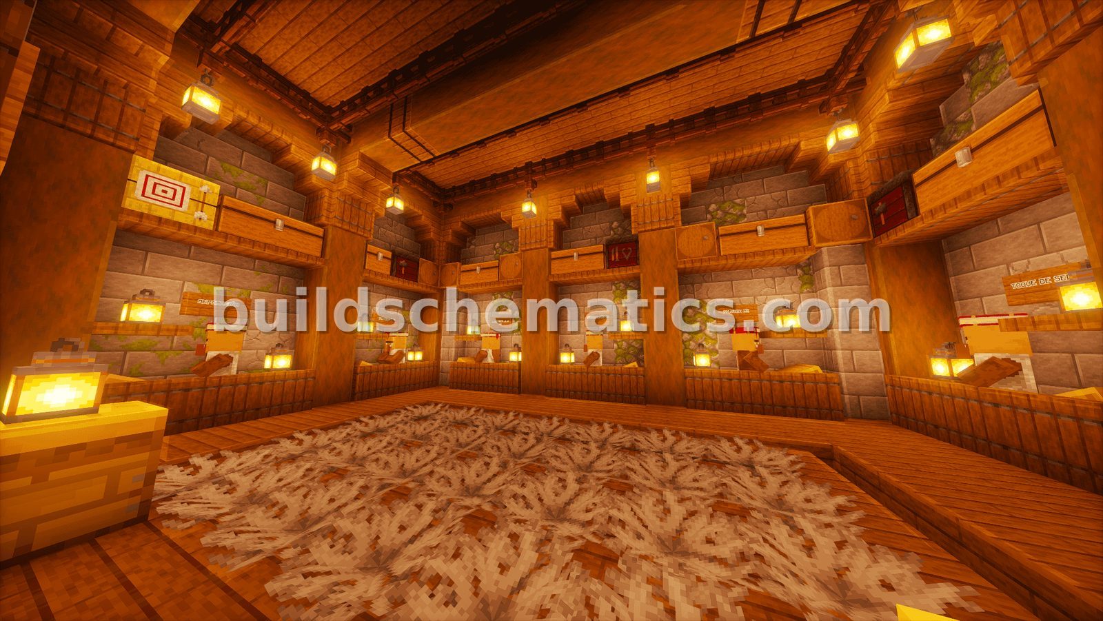 Decorated Medieval Villager Trading Hall — view 4