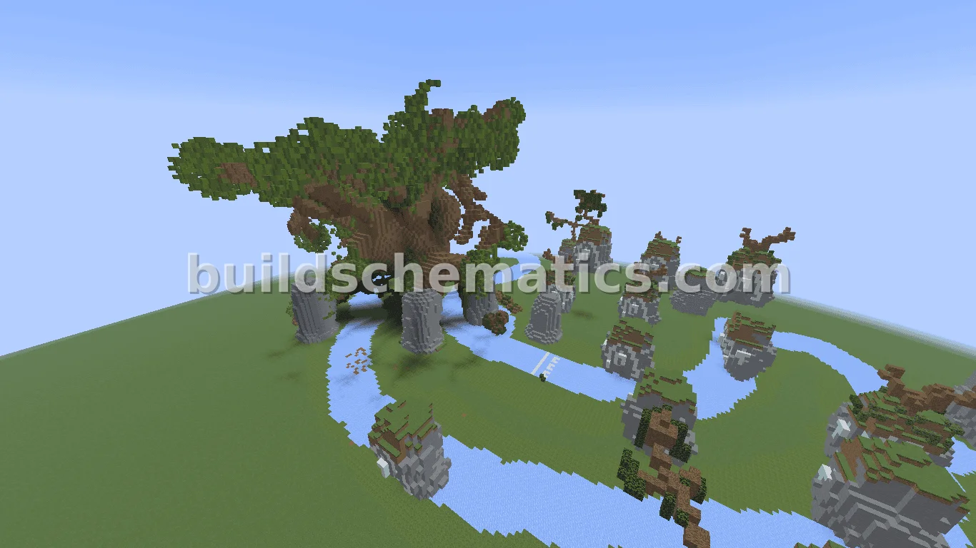 Giant Ice Race with Vegetation