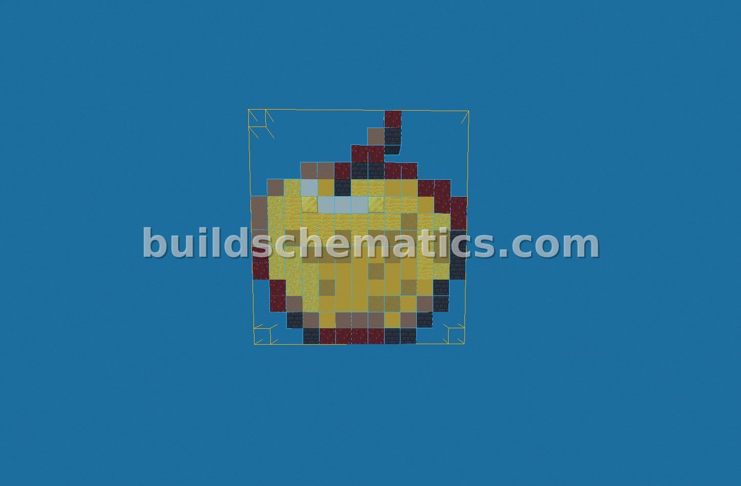 Golden Apple Pixel Art — view 2