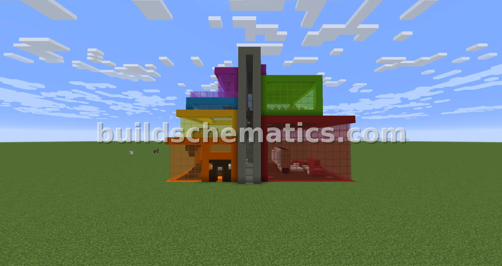 Vibrant Rainbow House