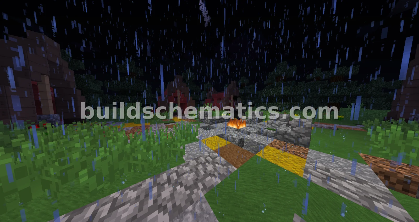 Campfire and Mine Entrance — view 2