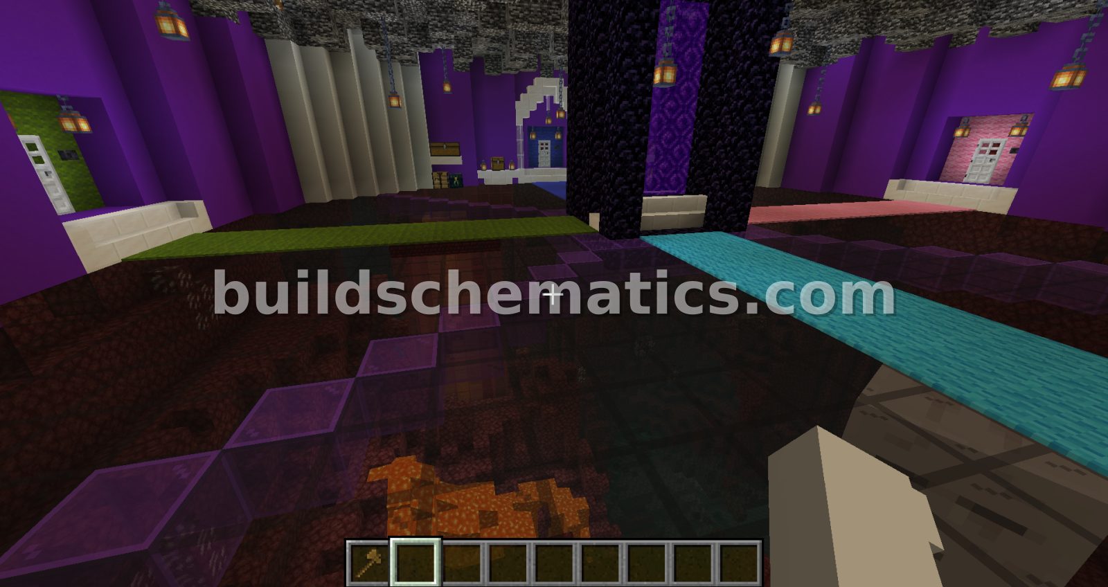 Nether Hub with Glass Floors