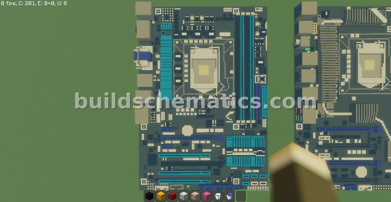 ASUS P8H67-V Motherboard Pixel Art — view 2