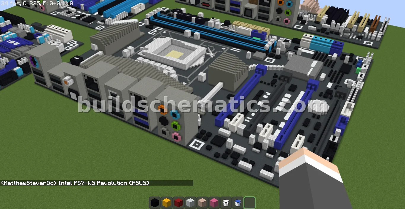 ASUS P8P67-WS Motherboard Pixel Art
