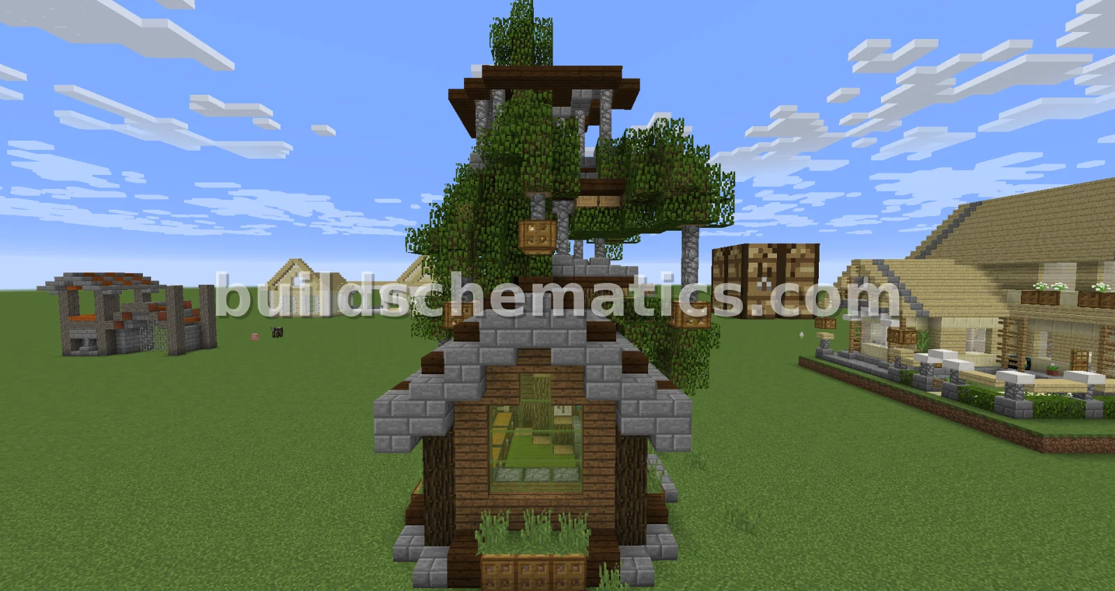 Rustic Treehouse With Attached Home
