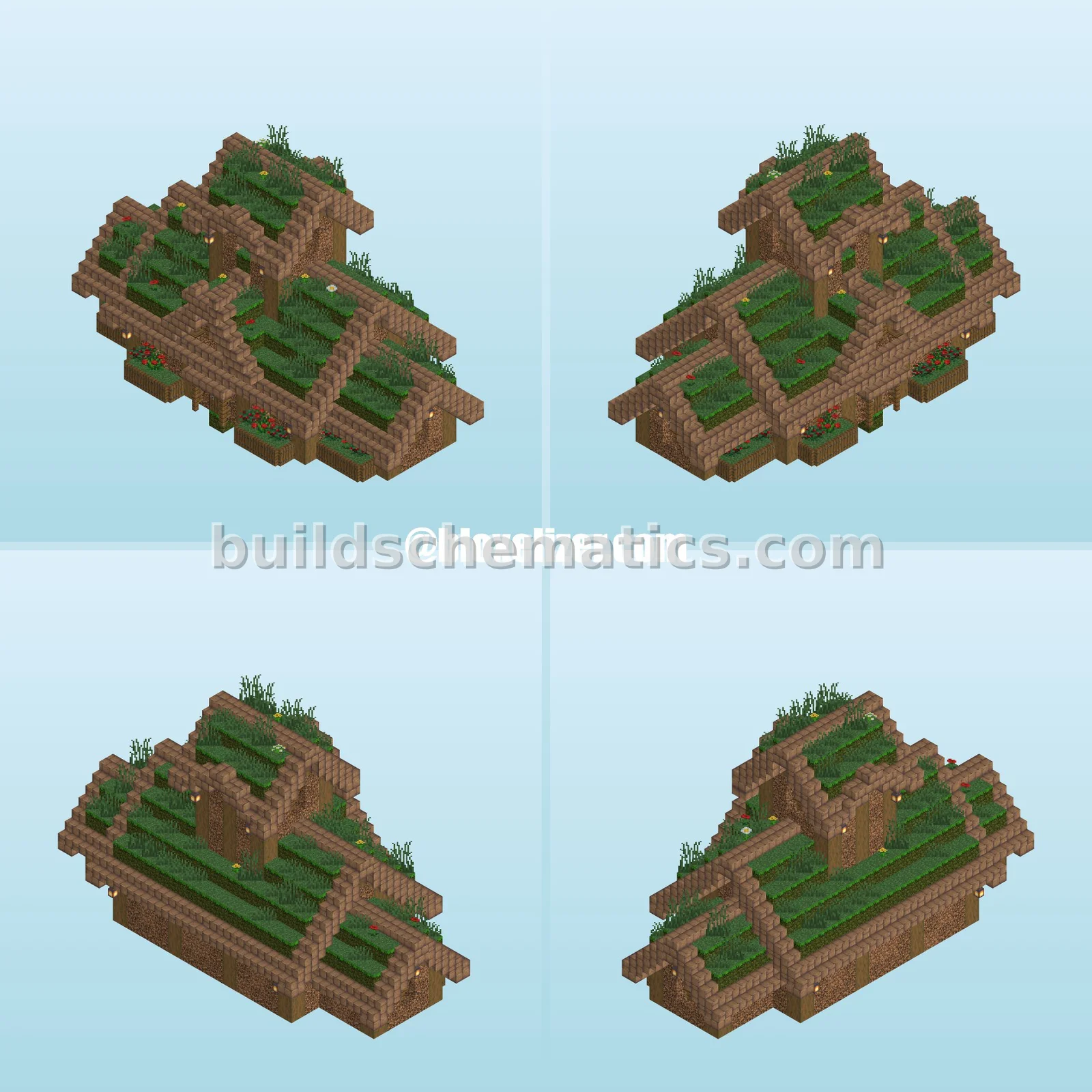 Green Terraced Roof House