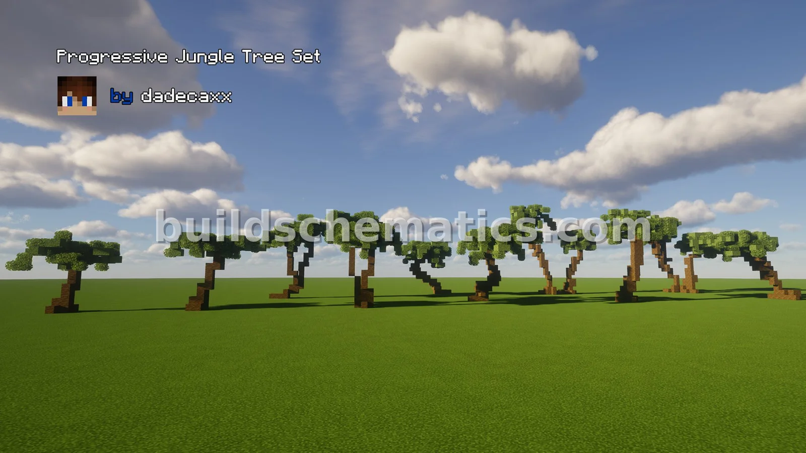 Custom Jungle Tree Asset Pack for Minecraft Landscaping — view 2