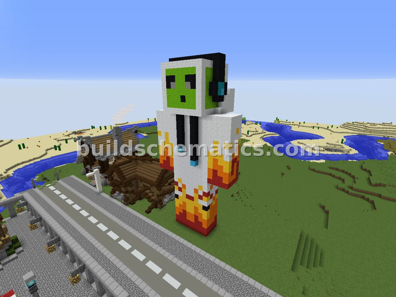Minecraft Character Statue Build