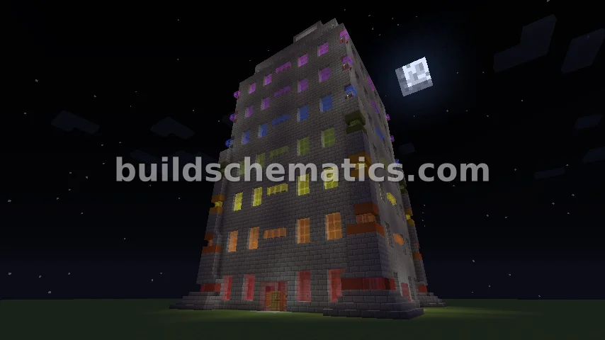 Rainbow Tower - Eight-Story Color Design