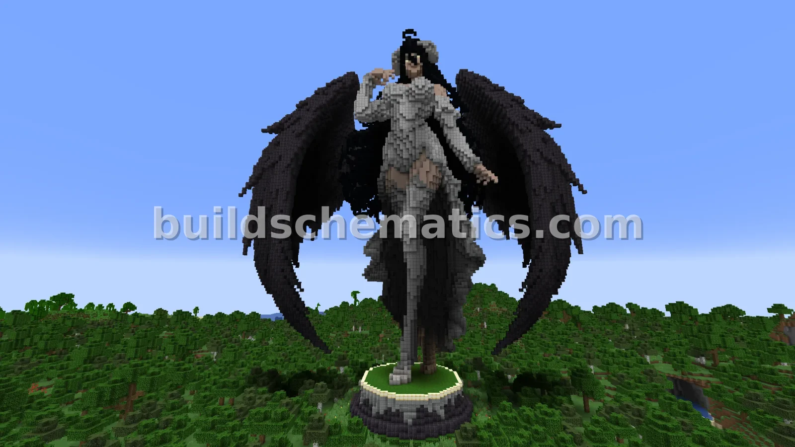 Albedo Overlord Statue - Large Minecraft Sculpture — view 4