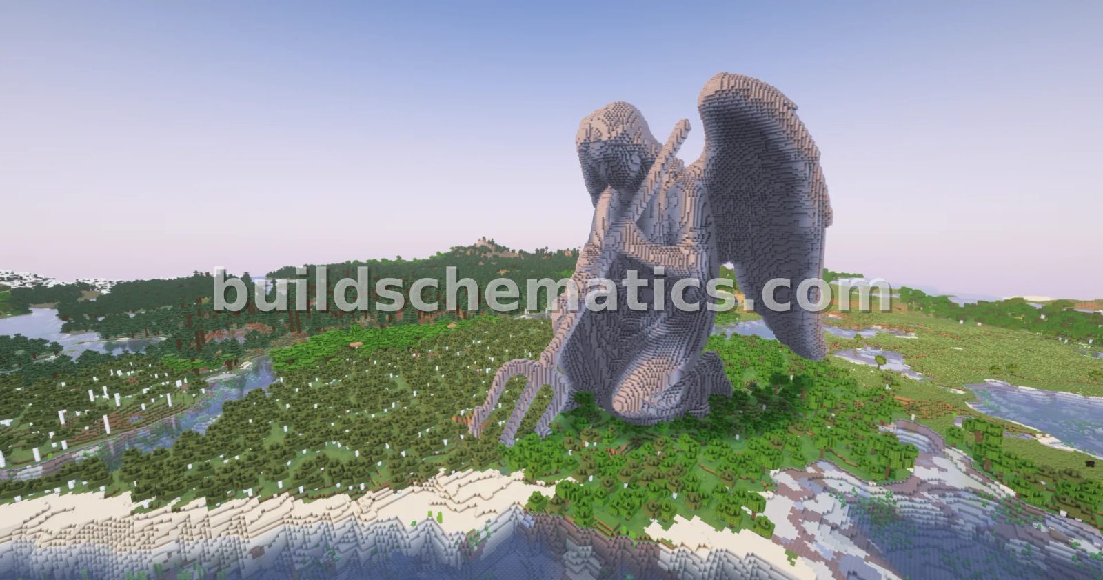 Suspicious Angel Statue Minecraft Build — view 5