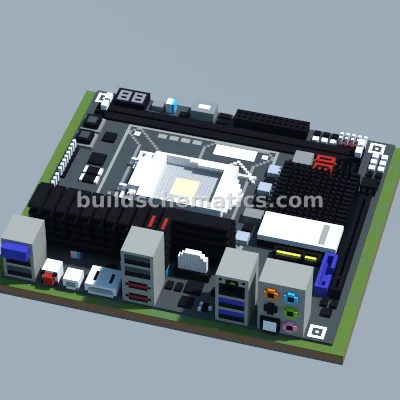 EVGA Z77 Stinger Motherboard Pixel Art