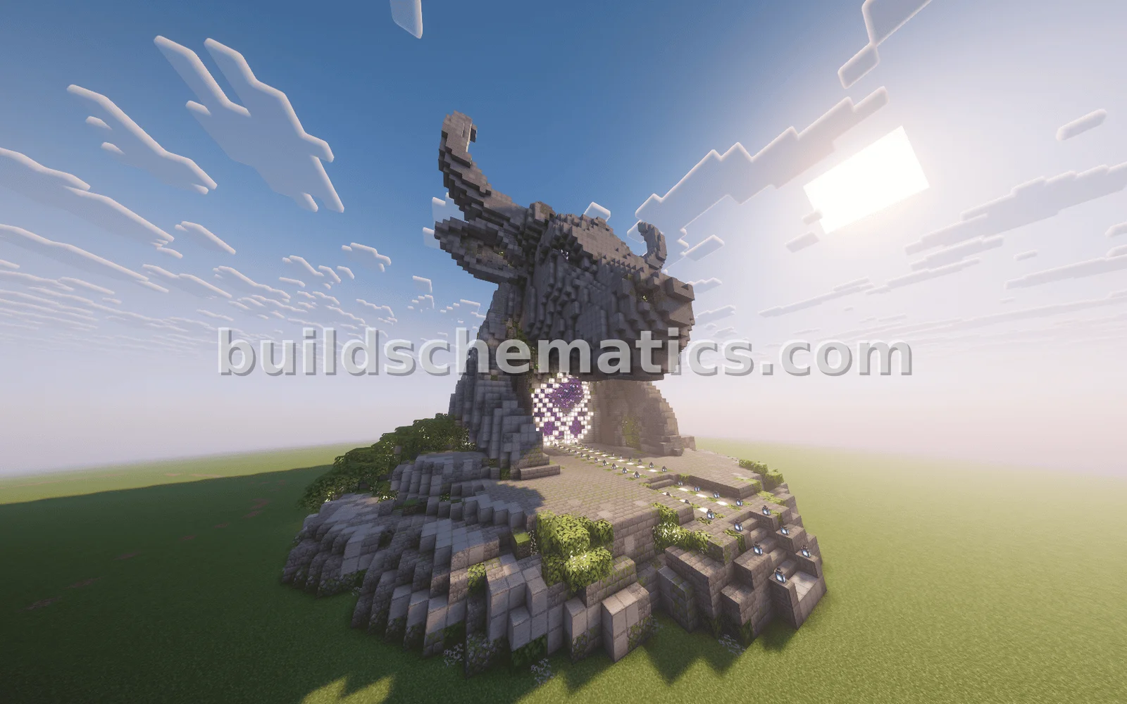Bull Head Nether Portal Statue Design