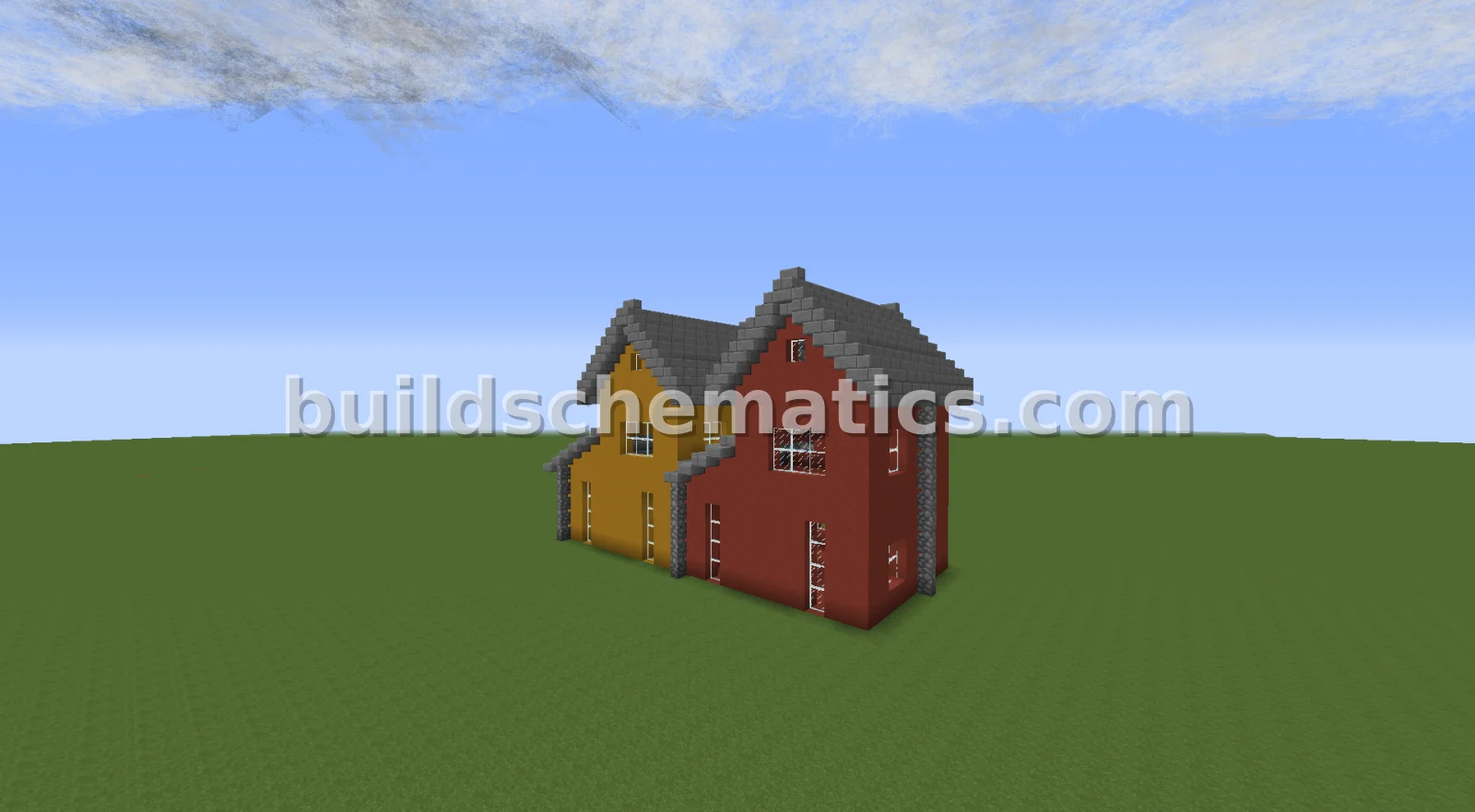 Red And Yellow Twin Homes — view 4