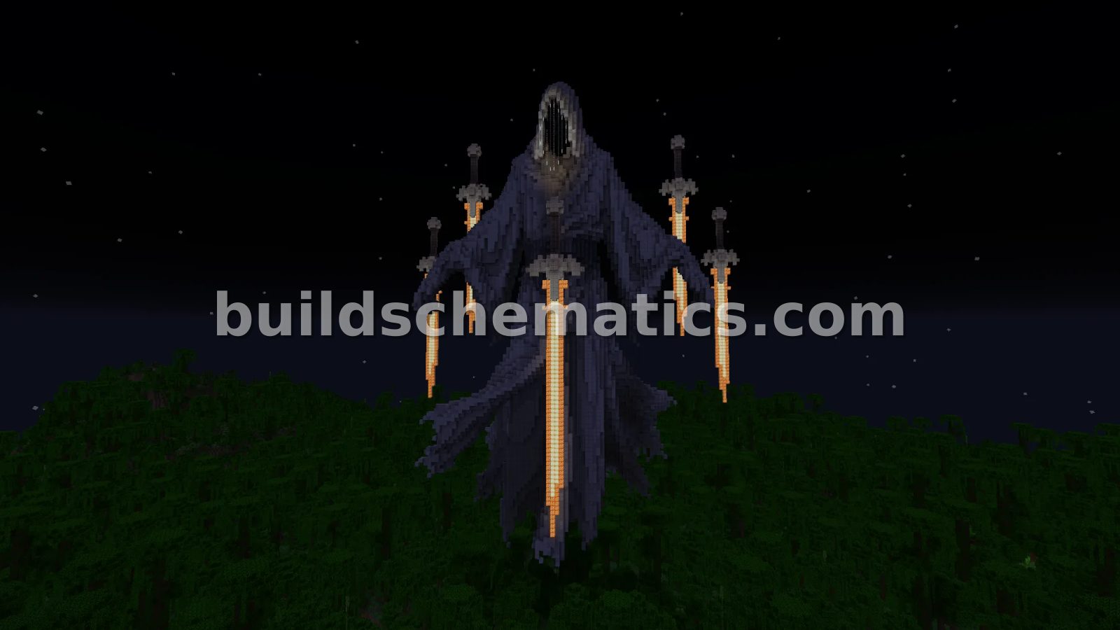 Ghost Blades Statue Minecraft Build — view 5